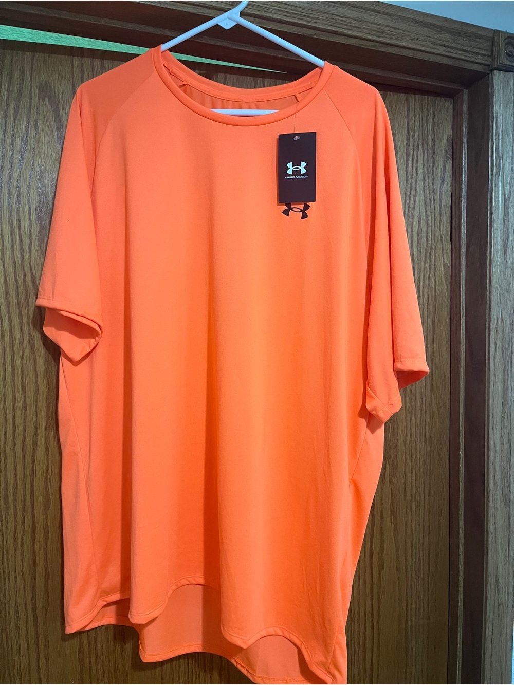NWT Under Armour 3X Men’s high visibility Neon Orange Short Sleeve  Tee